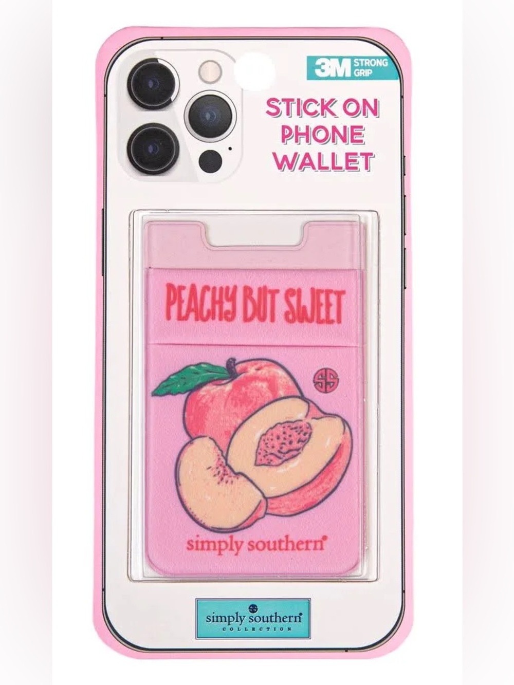 Simply Southern Pink Peach Graphic Stick-On Phone Wallet